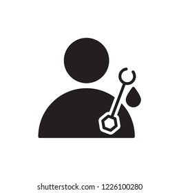 plumber icon vector. job glyph icon