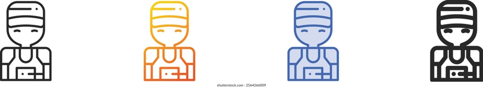 plumber icon.Thin Linear, Gradient, Blue Stroke and bold Style Design Isolated On White Background