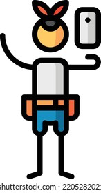 plumber isolated design element stock illustration. Vector on a white background