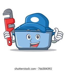 Plumber kitchen character cartoon style