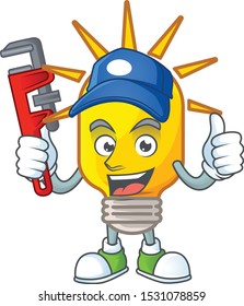 Plumber lamp icon cartoon on white background.