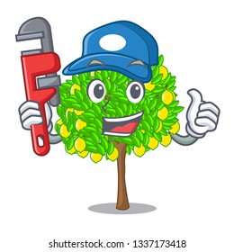 Plumber lemon tree in the pot character