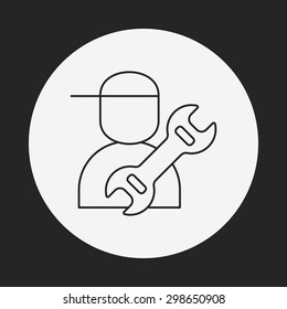Plumber line icon