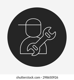 Plumber line icon