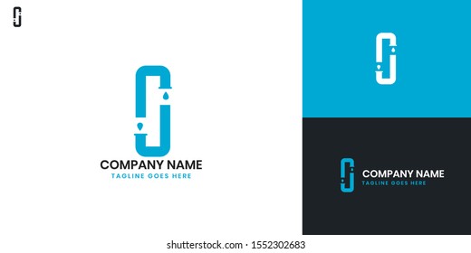 Plumber logo - All elements on this template are editable with vector software, suitable for Plumbing service Business / Industry.