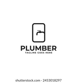Plumber logo design illustration idea