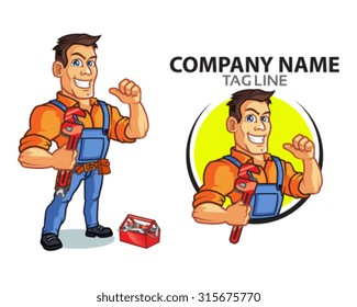 Plumber Logo And Mascot