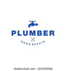 Plumber Logo Template, Icon And Vector, Logo For Business