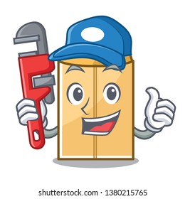 Plumber mailer envelope isolated in the cartoon