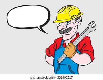 Plumber man vector illustration