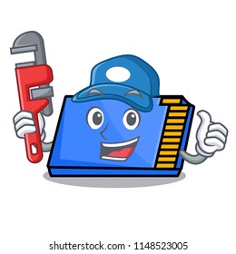 Plumber memory card mascot cartoon