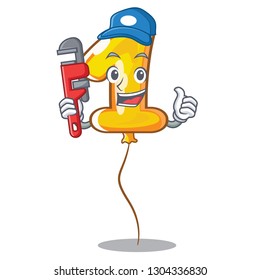 Plumber number one balloon stickto cartoon door