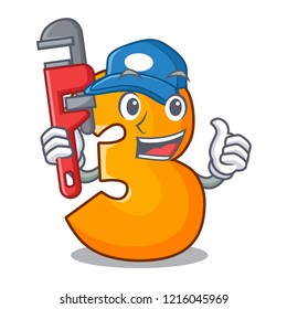 Plumber number three isolated on the mascot