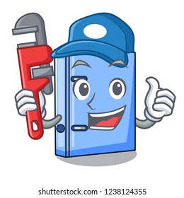 Plumber office binder file Isolated on cartoon
