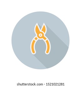 Plumber pliers icon. Flat illustration of plumber pliers vector icon for web design