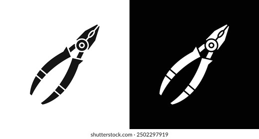 Plumber pliers icon logo set vector