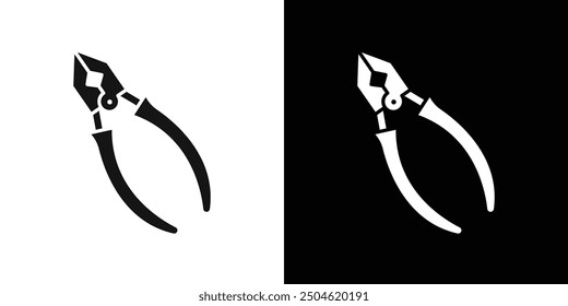 Icono de alicates de fontanero Marca de símbolo en estilo relleno