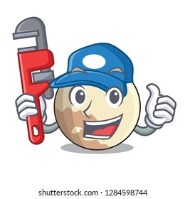 Plumber Pluto planet isolated in with mascot