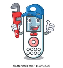 Plumber remote control mascot cartoon