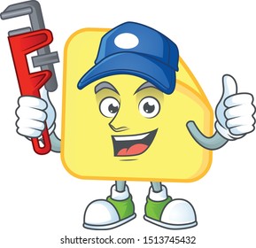Plumber rounded sticker paper on white background.