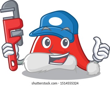 Plumber santa hat folds over character drawer