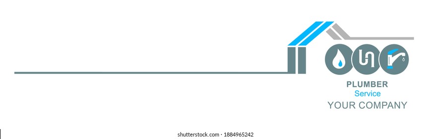 Plumber service graphic in vector quality.