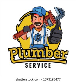 plumber service logo - vector