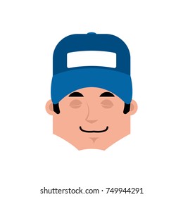 Plumber sleep emotion avatar. fitter sleeping emoji face. Vector illustration