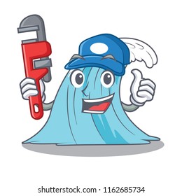 Plumber splash surf wave cartoon