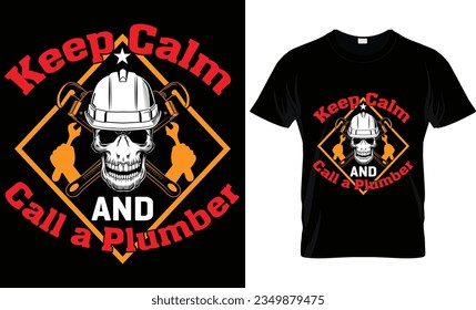 Plumber-t-Shirt-Design, Vektorbasisdesign.