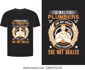 
Plumber T Shirt Design - Plumber Vector Used for T-shirt