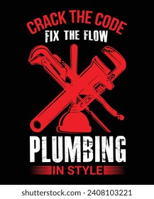 Plumber t shirt design and vector