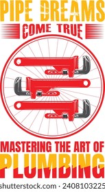 Plumber t shirt design and vector