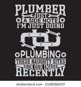 Plumber T shirt Designs With custom vector
