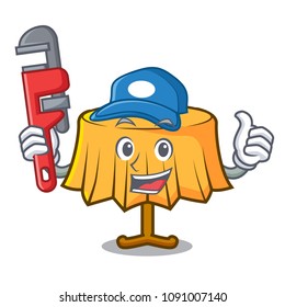 Plumber table cloth mascot cartoon