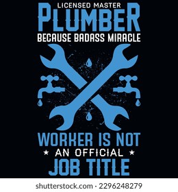 Plumber tshirt design vector design 