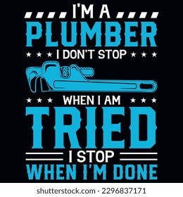 Plumber tshirt design vector design 