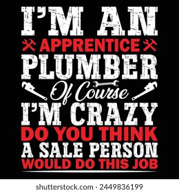 Plumber T-Shirt Design Vector Images