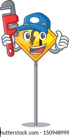 Plumber u turn sign isolated the character