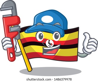 Plumber uganda flag is kept cartoon drawer