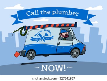 Plumber Van Cartoon Picture