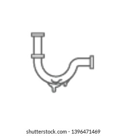 Plumber, water pipe, broken icon. Element of plumber icon. Thin line icon for website design and development, app development. Premium icon