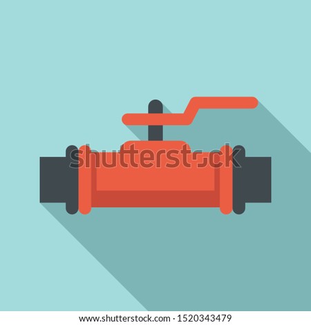 Plumber water tap icon. Flat illustration of plumber water tap vector icon for web design