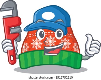 Plumber winter hat cartoon