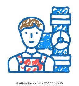 plumber worker doodle icon sketch vector. plumber worker sign. isolated symbol illustration