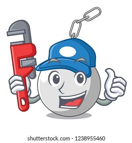 Plumber wrecking ball attached character on hitting
