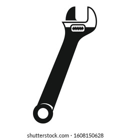 Plumber wrench icon. Simple illustration of plumber wrench vector icon for web design isolated on white background