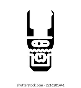 plumbers wrench glyph icon vector. plumbers wrench sign. isolated symbol illustration