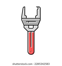 plumbers wrench tool color icon vector. plumbers wrench tool sign. isolated symbol illustration