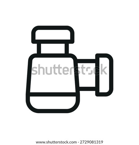 Plumbing bottle trap line icon, kitchen sink drain siphon vector symbol with editable stroke